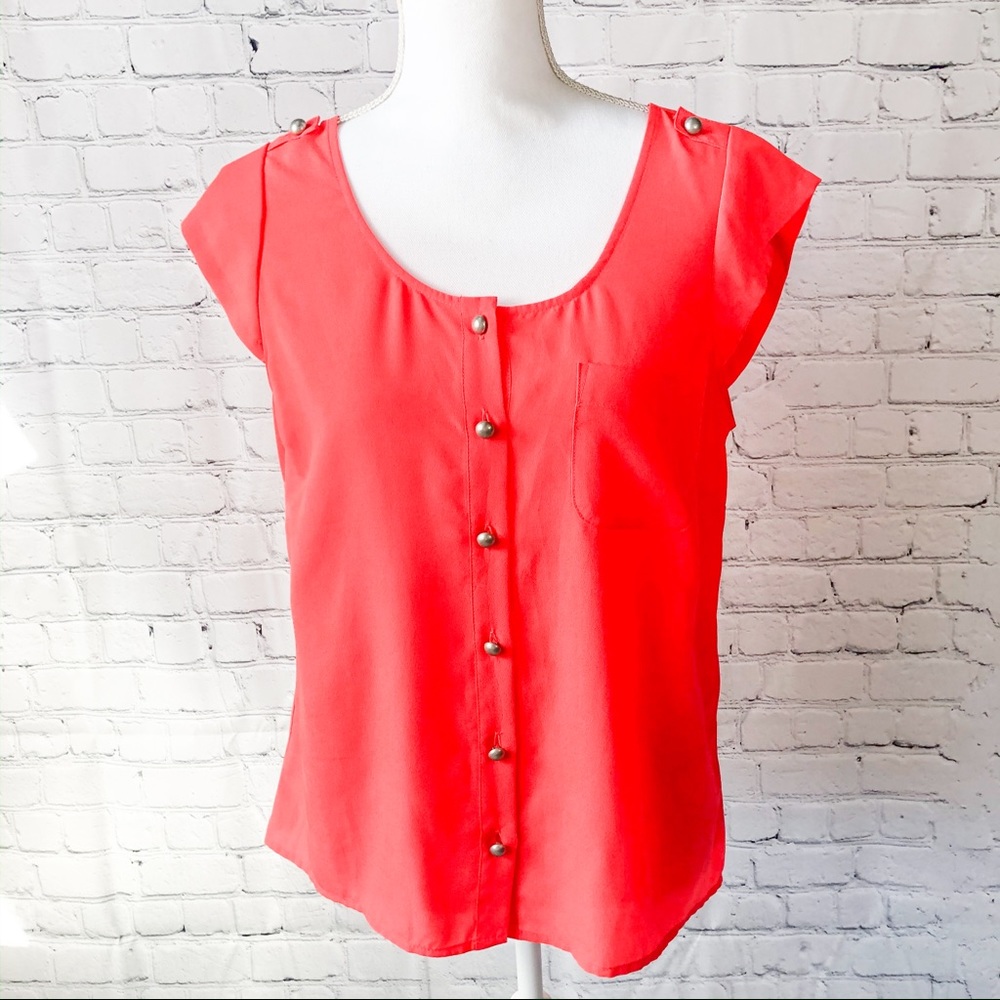 Coral J.Crew blouse